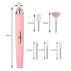 5 In 1 Electric Nail Set Manicure Machine Nail Drill File Grinder Grooming Kit Polisher Remover