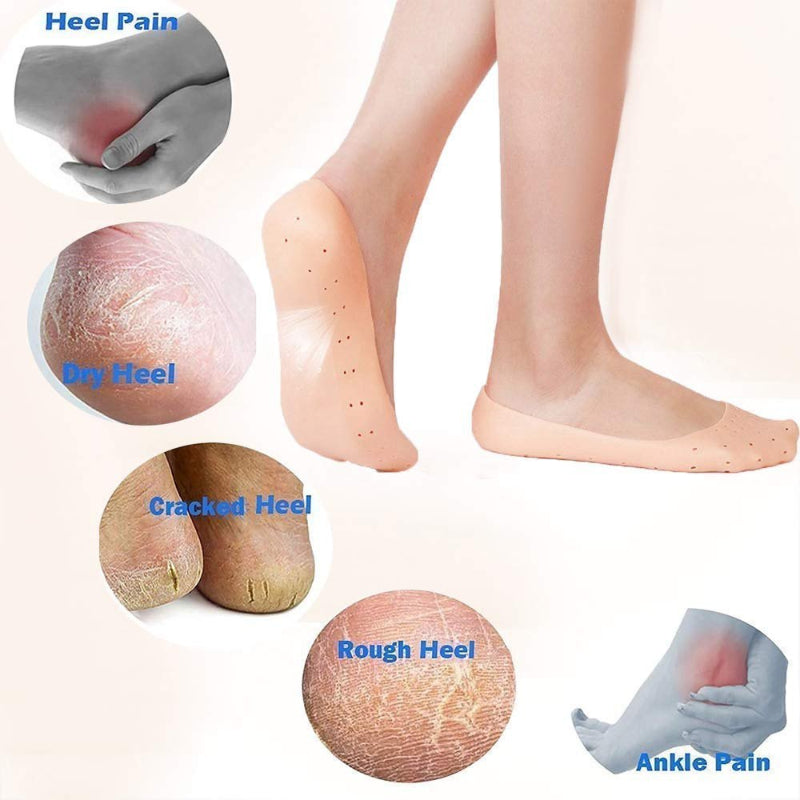 Foot Anti Crack Full Length Silicone Foot Protector Moisturizing Socks For Foot-Care